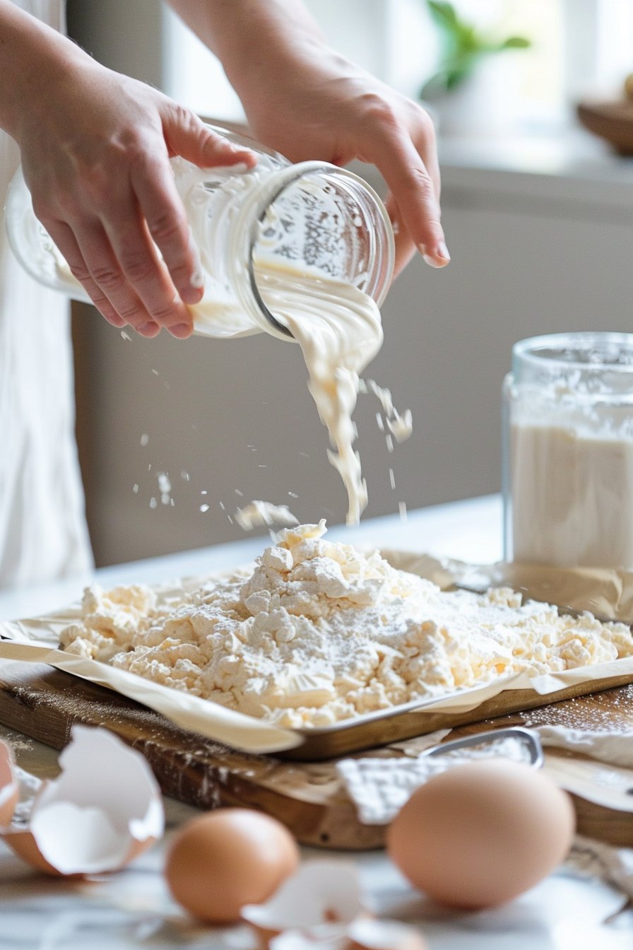 Easy 2-Ingredient Cottage Cheese Bread (High-Protein & Low-Carb) instructions process