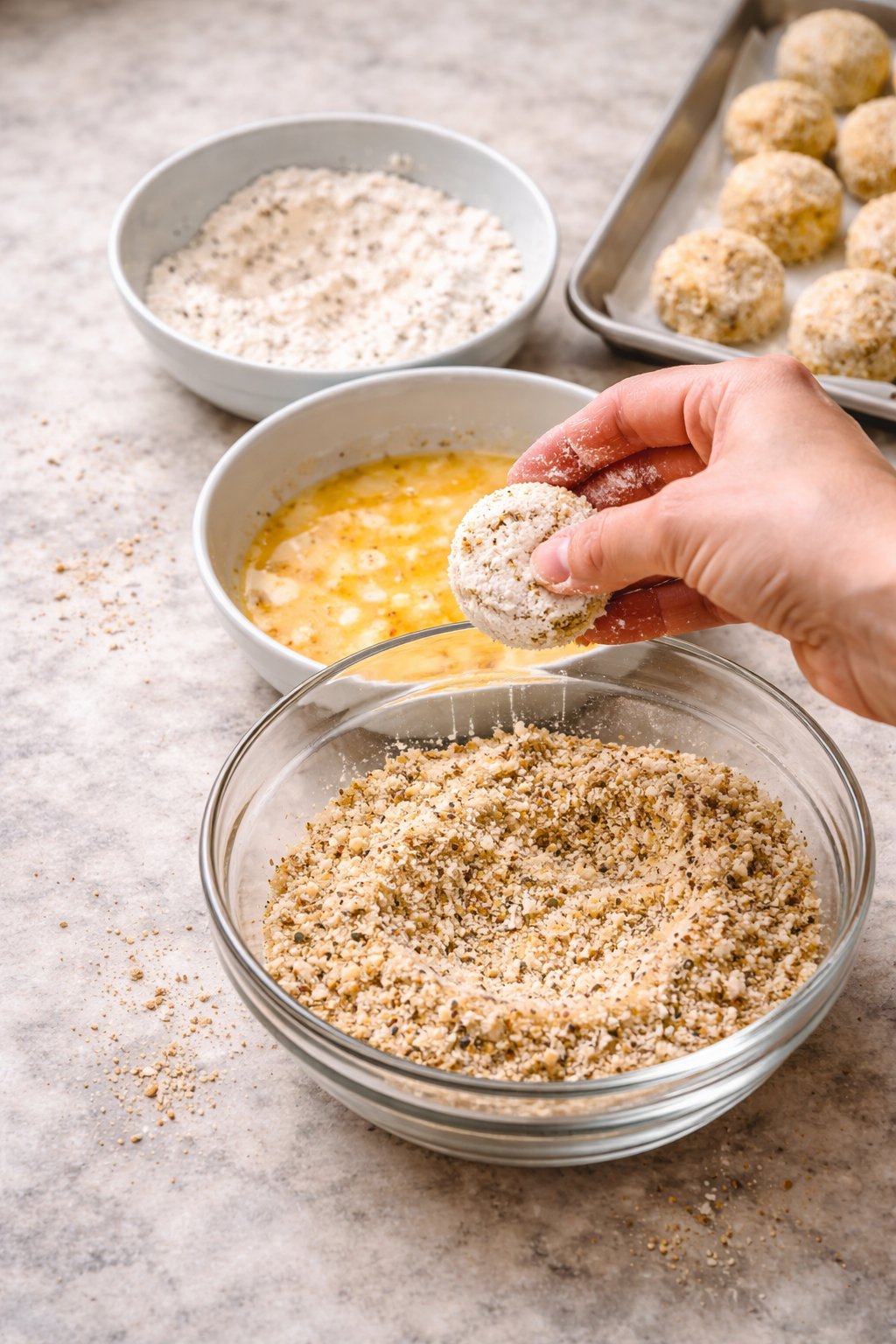 Air Fried Babybel Cheese process image