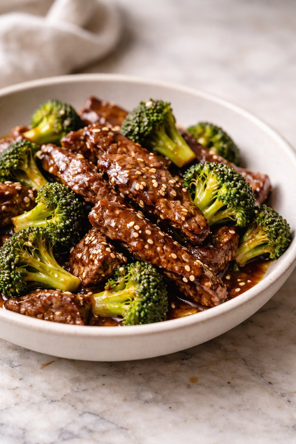 Air Fryer Beef and Broccoli serving image