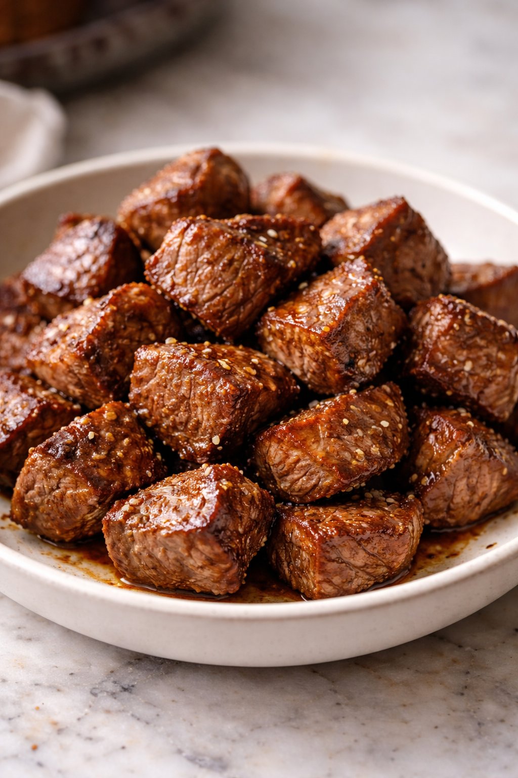 Juicy Air Fryer Steak Bites in 15 Minutes – Irresistible! serving image