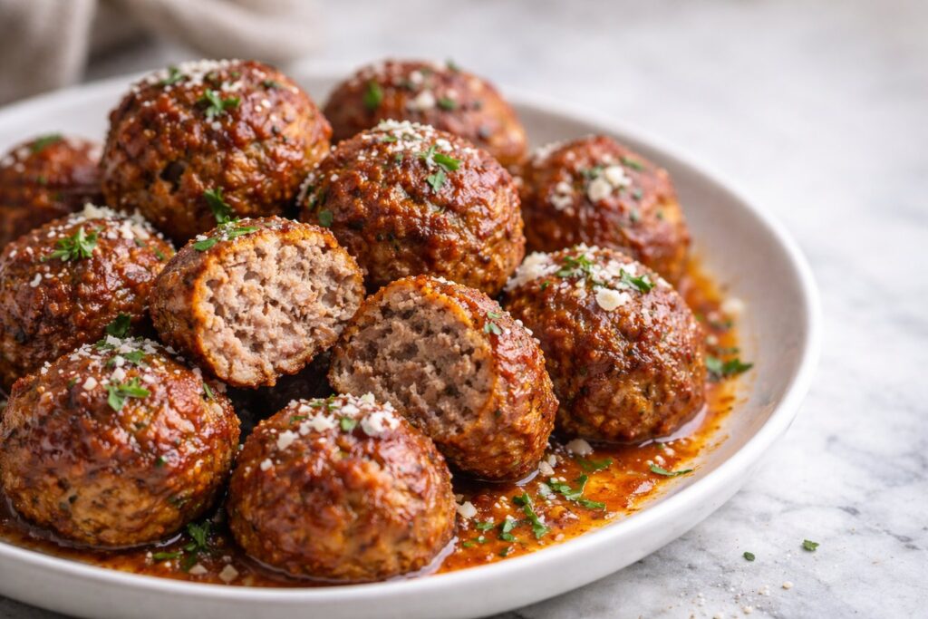 air fryer meatballs featured image