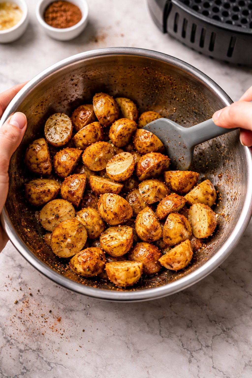 Roasted Potatoes In Air Fryer That Turn Out Perfect Every Time serving image