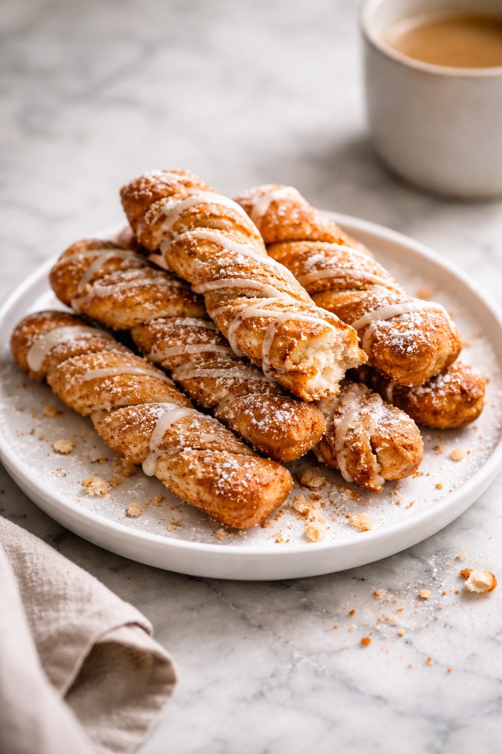 Air Fryer Cinnamon Twists serving image