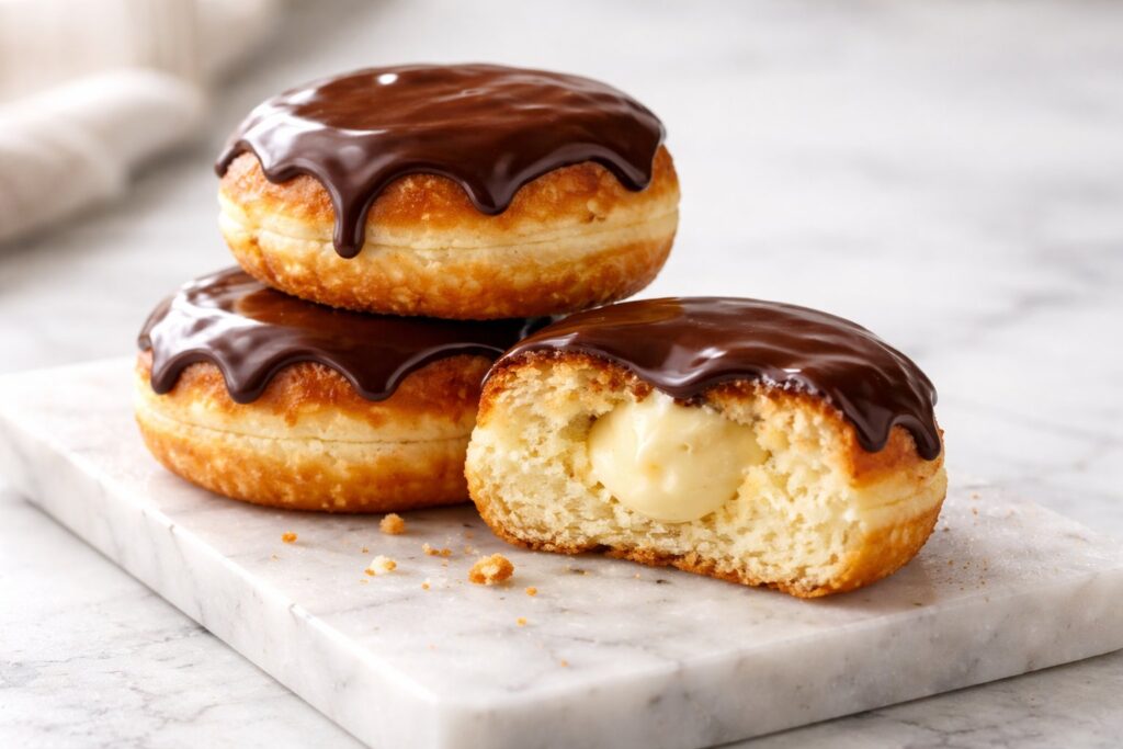 Gluten-Free Air Fryer Boston Cream Donuts featured image