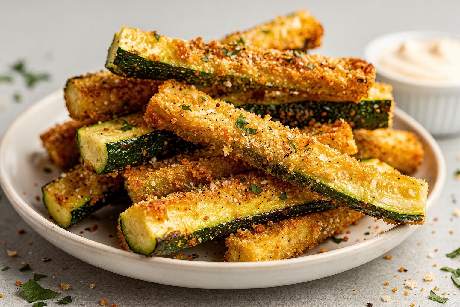 Crispy Air Fryer Parmesan Zucchini Fries in 20 Minutes featured image