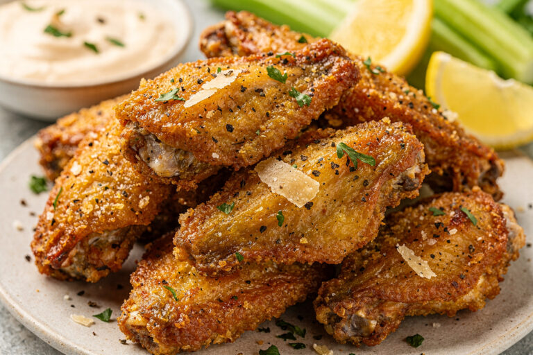 Crispy Parmesan Air Fryer Chicken Wings featured image