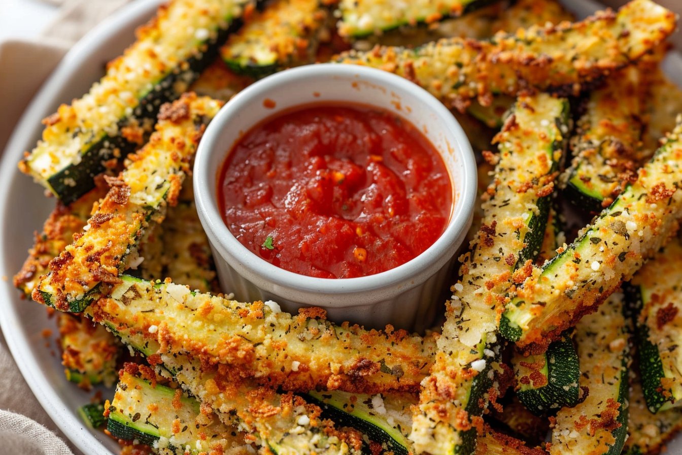 Air Fryer Zucchini Fries recipe card