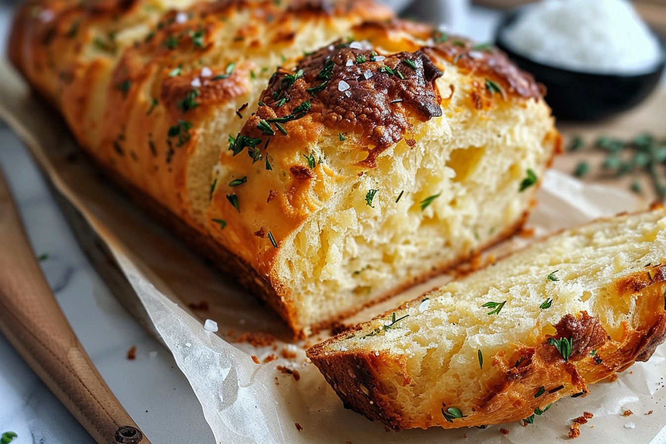 Easy 2-Ingredient Cottage Cheese Bread (High-Protein & Low-Carb) recipe card