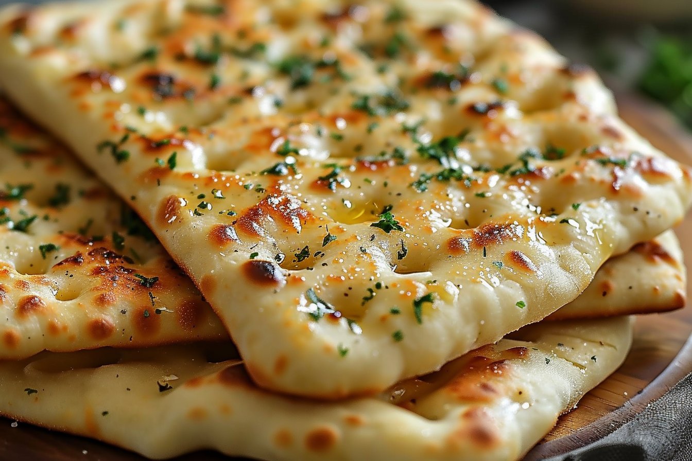 Irresistibly Easy Garlic Flatbread in Air Fryer: 15-Minute Delight recipe card