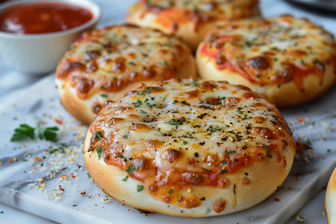 Air Fryer Bagel Pizzas recipe card