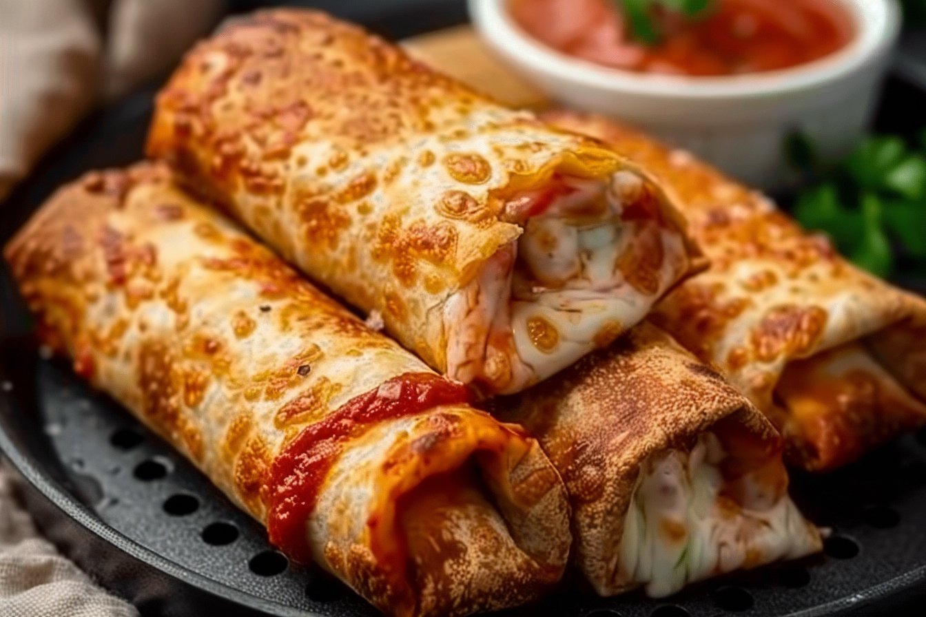 Pizza Rolls in an Air Fryer recipe card