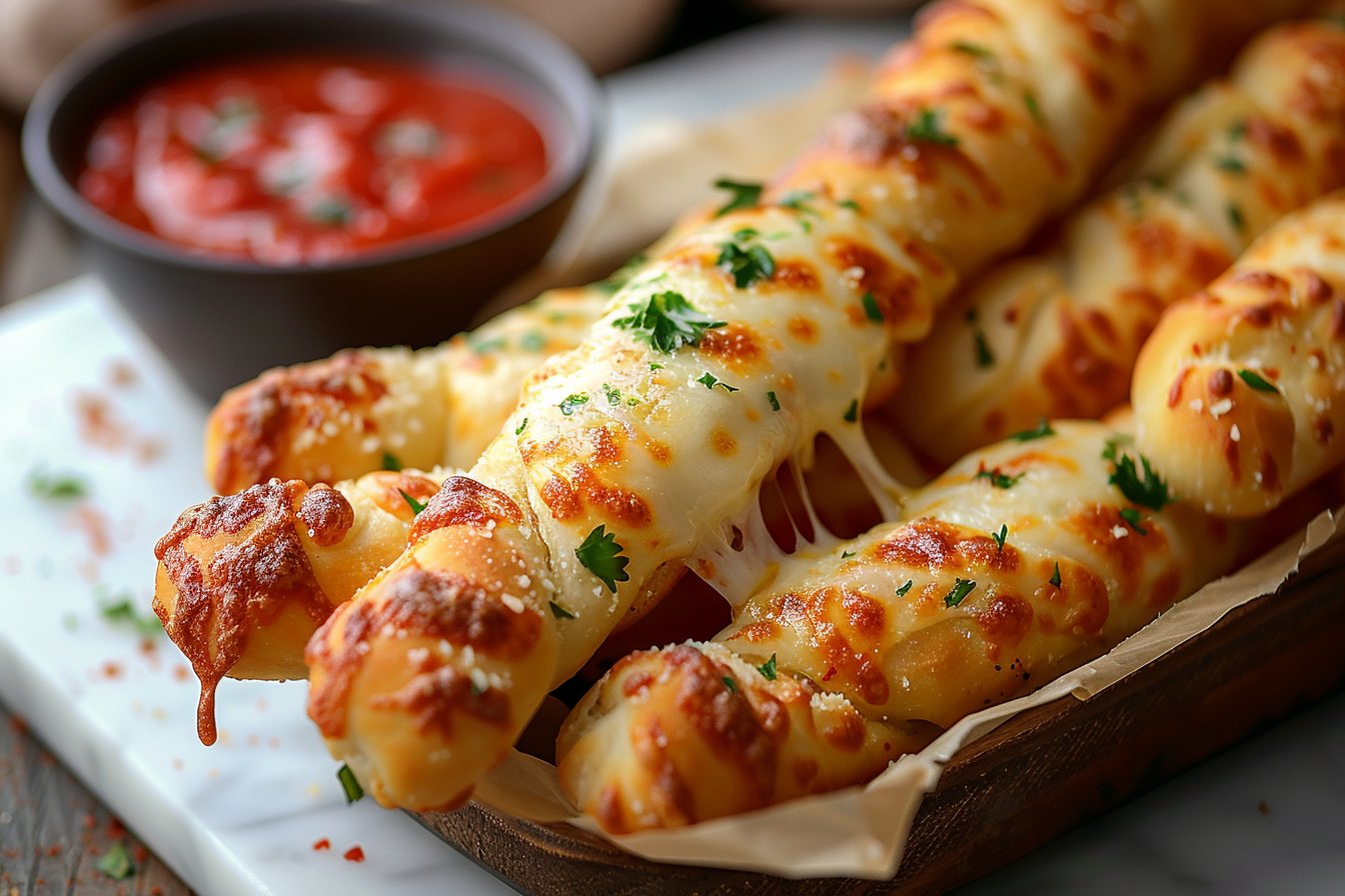 Easy Air Fryer Cheesy Garlic Breadsticks Thatll Wow Your Friends recipe card