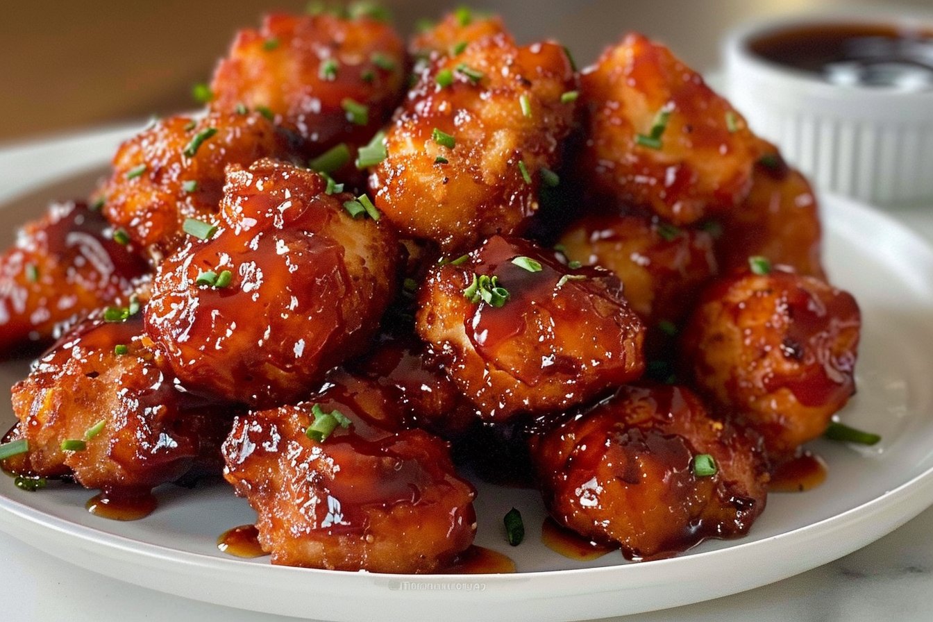 Enjoy Irresistible Air Fryer Honey BBQ Chicken Bites Today! recipe card
