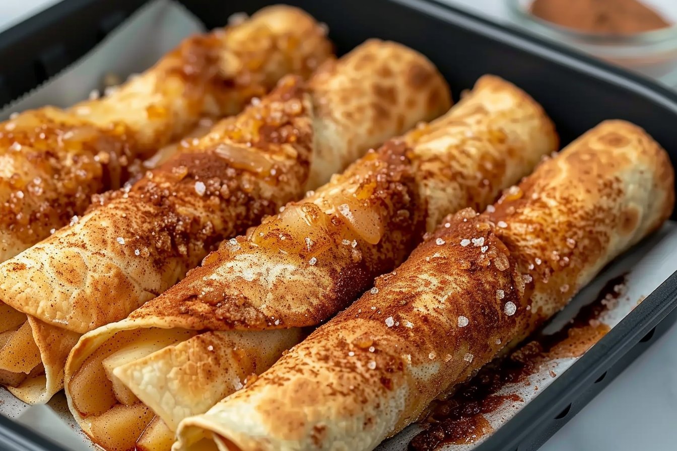 Easy Air Fryer Apple Pie Taquitos recipe card