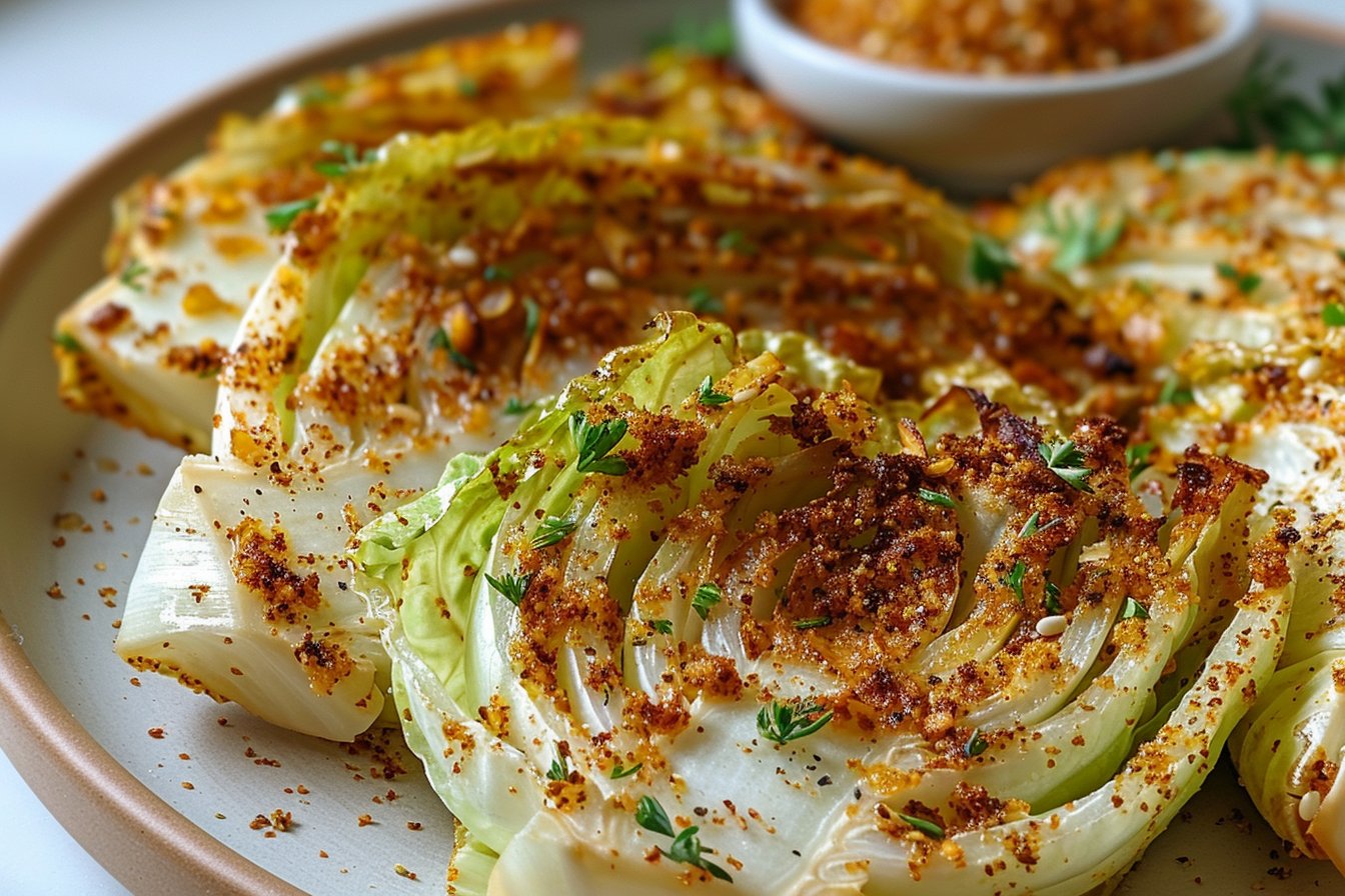 Air Fryer Cabbage Wedges: 5 Melting Crispy Delights recipe card