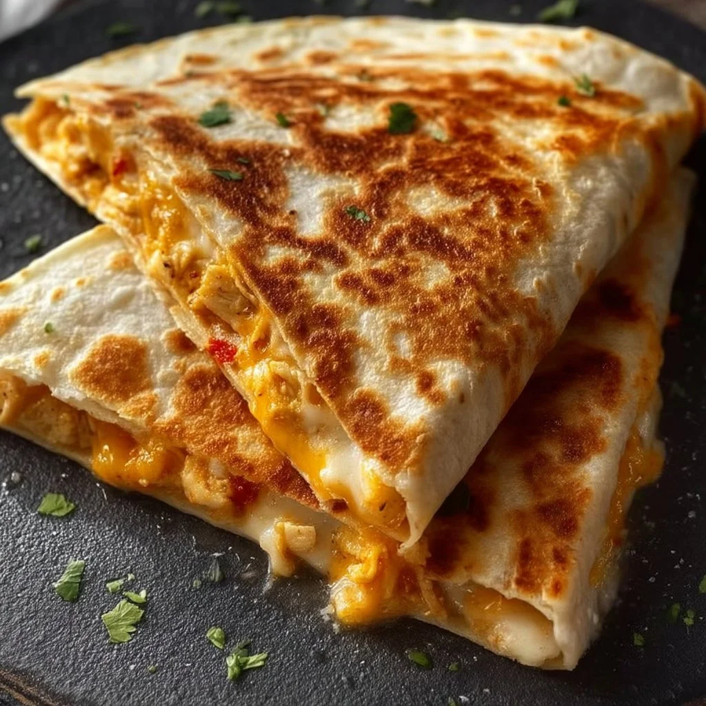 2-Minute Air Fryer Crispy Tortilla Quesadilla