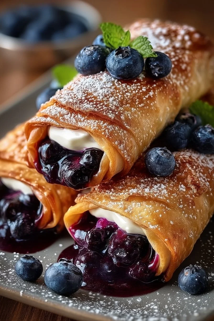 Air Fryer Blueberry Chimichangas