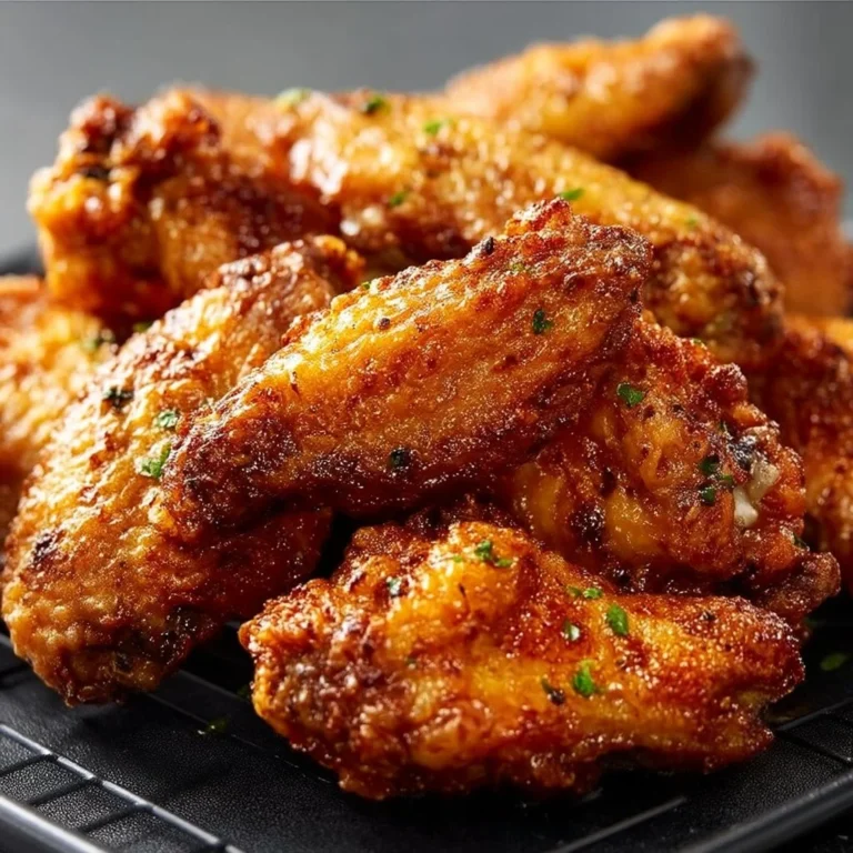 Crispy air fryer chicken wings served with dipping sauce