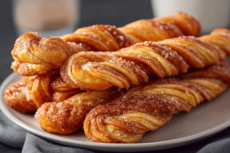 Deliciously twisted cinnamon treats cooked in an air fryer for a quick dessert.