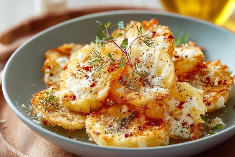 Crispy air fryer cottage cheese chips served in a bowl