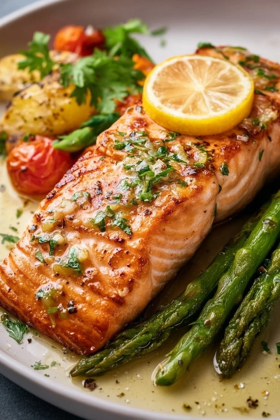 Air Fryer Garlic Butter Salmon