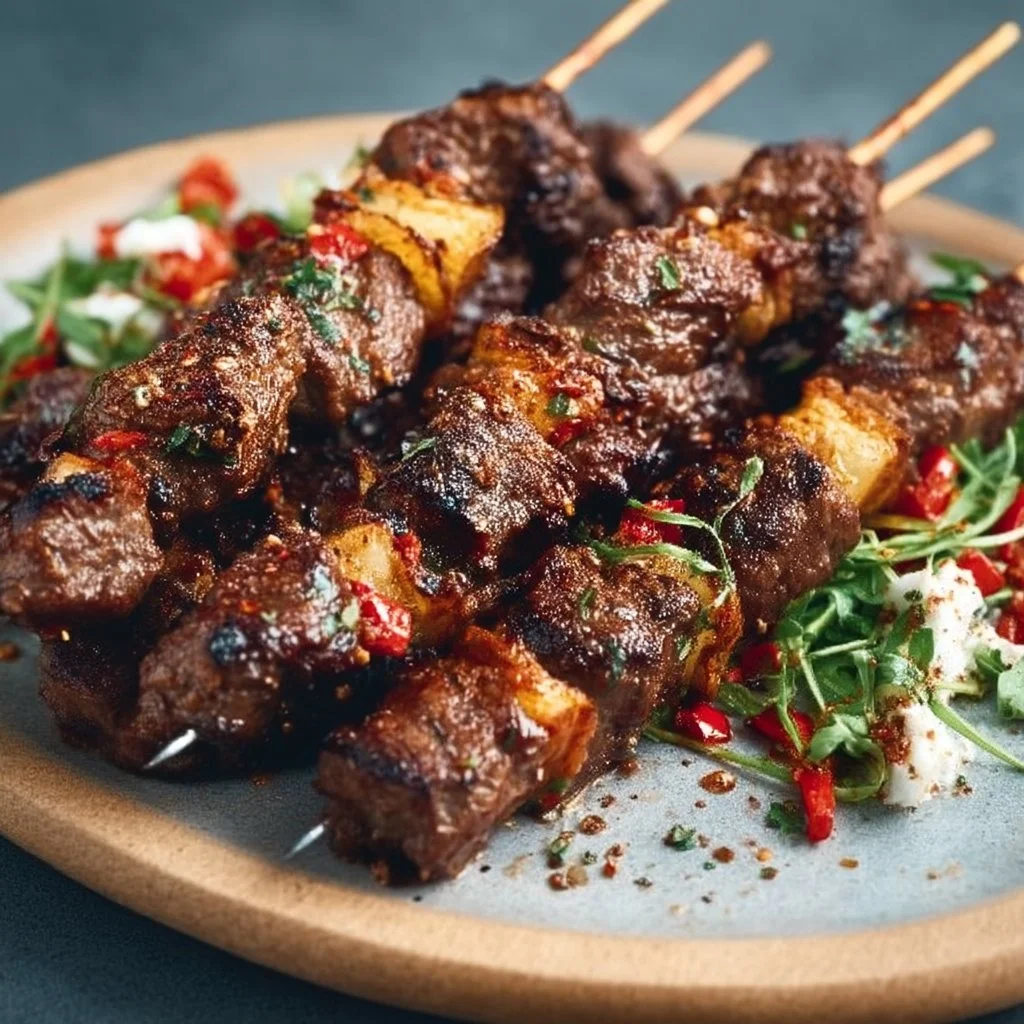 Air Fryer Lamb Skewers