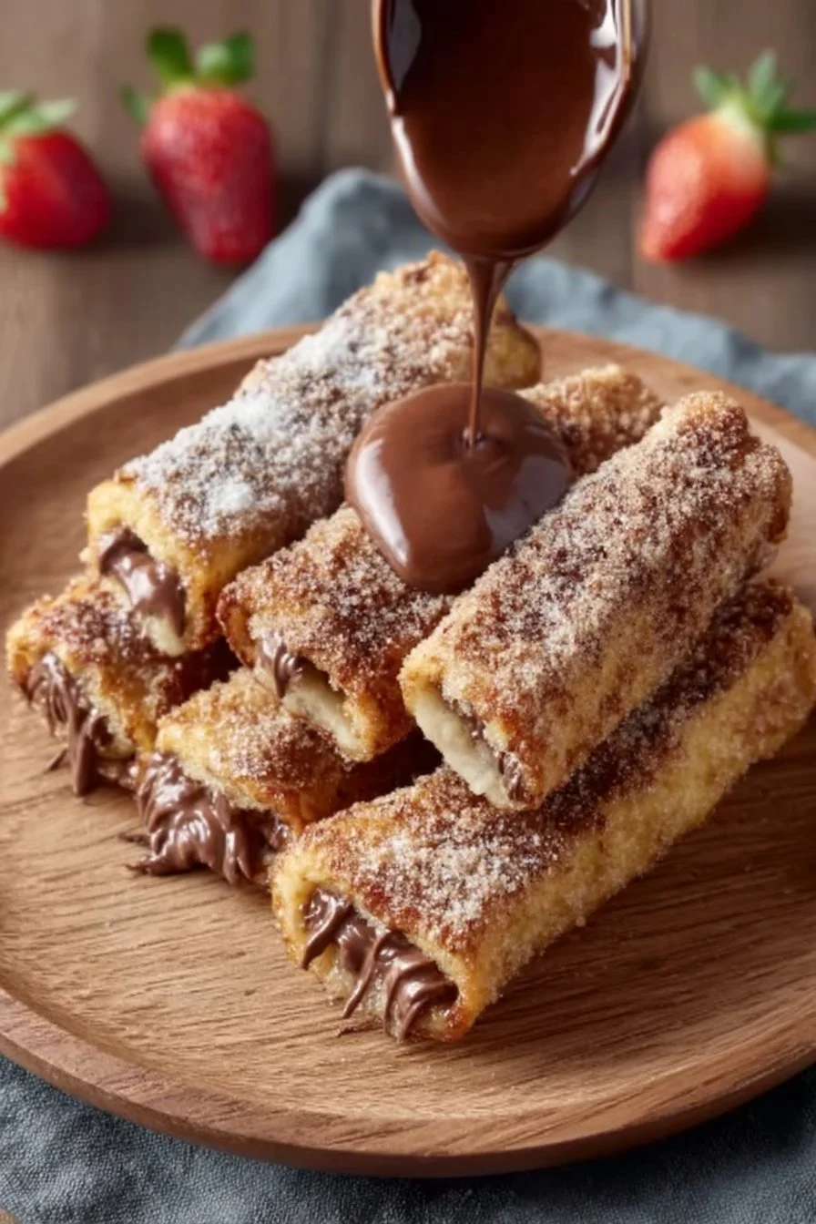 Air Fryer Nutella French Toast Roll-Ups