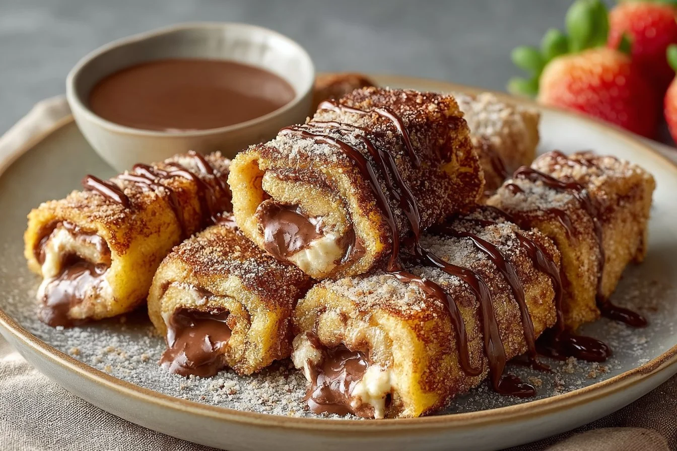 Air Fryer Nutella French Toast Roll-Ups