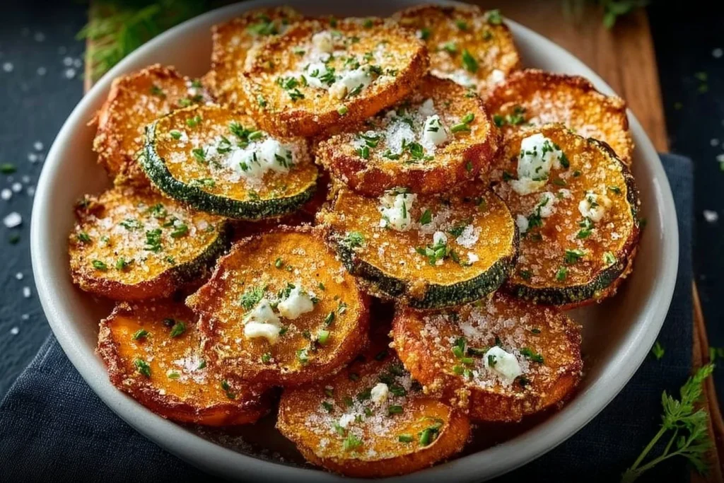 Crispy air fryer sweet potato rounds served on a plate