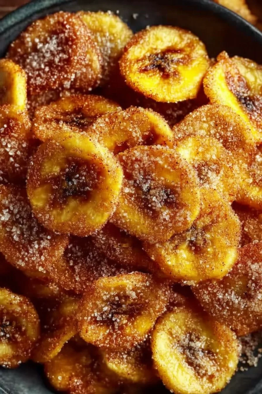 Cinnamon-Sugar Air Fryer Banana Chips