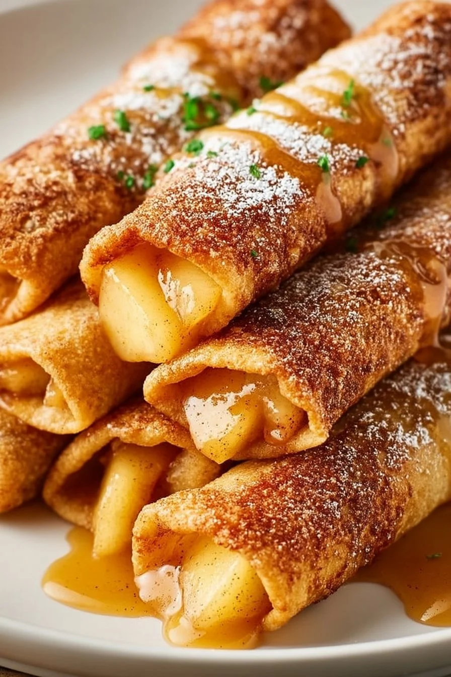 Crispy Air Fryer Apple Pie Taquitos