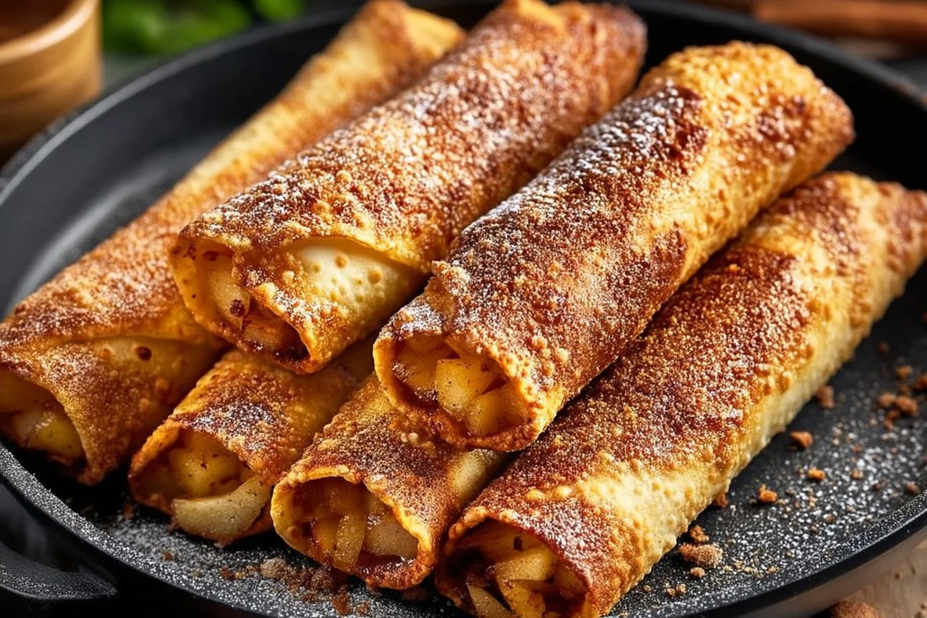 Crispy Air Fryer Apple Pie Taquitos