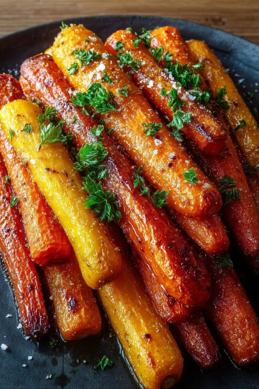 Crispy Air Fryer Roasted Carrots with Honey Glaze