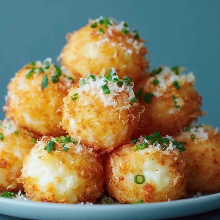 Plate of crispy cheesy fried mashed potato balls served with dipping sauce