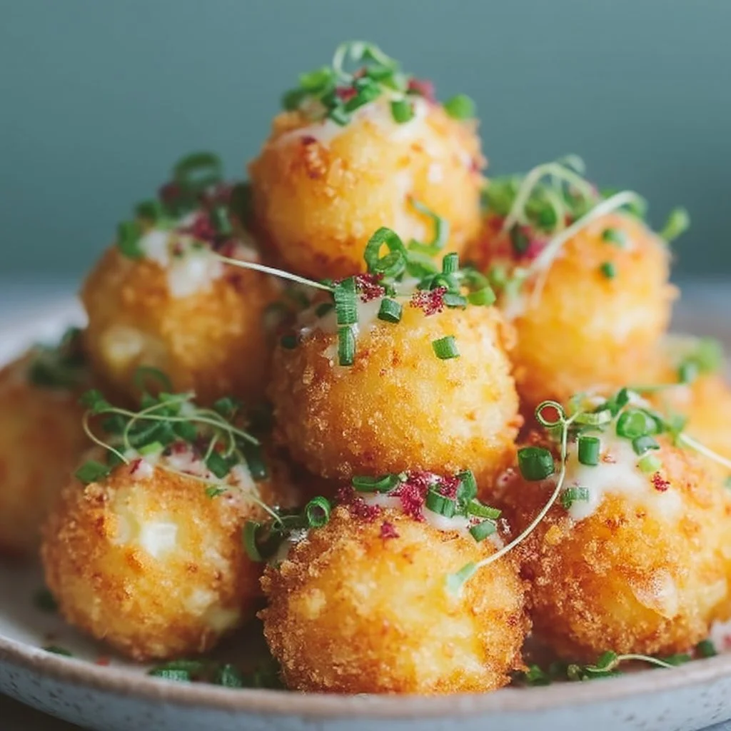 Crispy Cheesy Fried Mashed Potato Balls