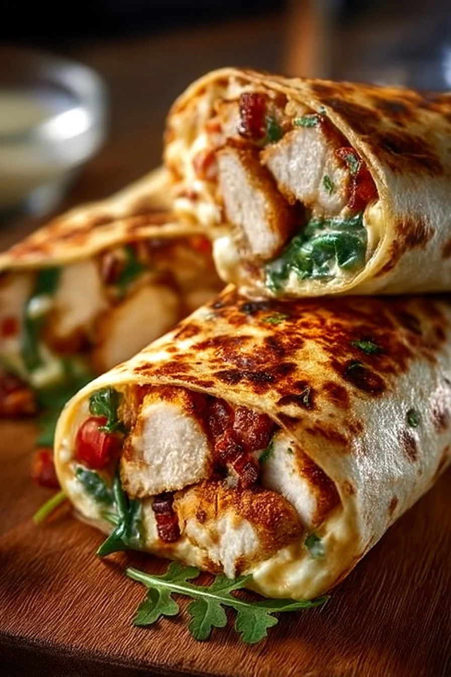 Crispy Chicken and Mozzarella Wrap