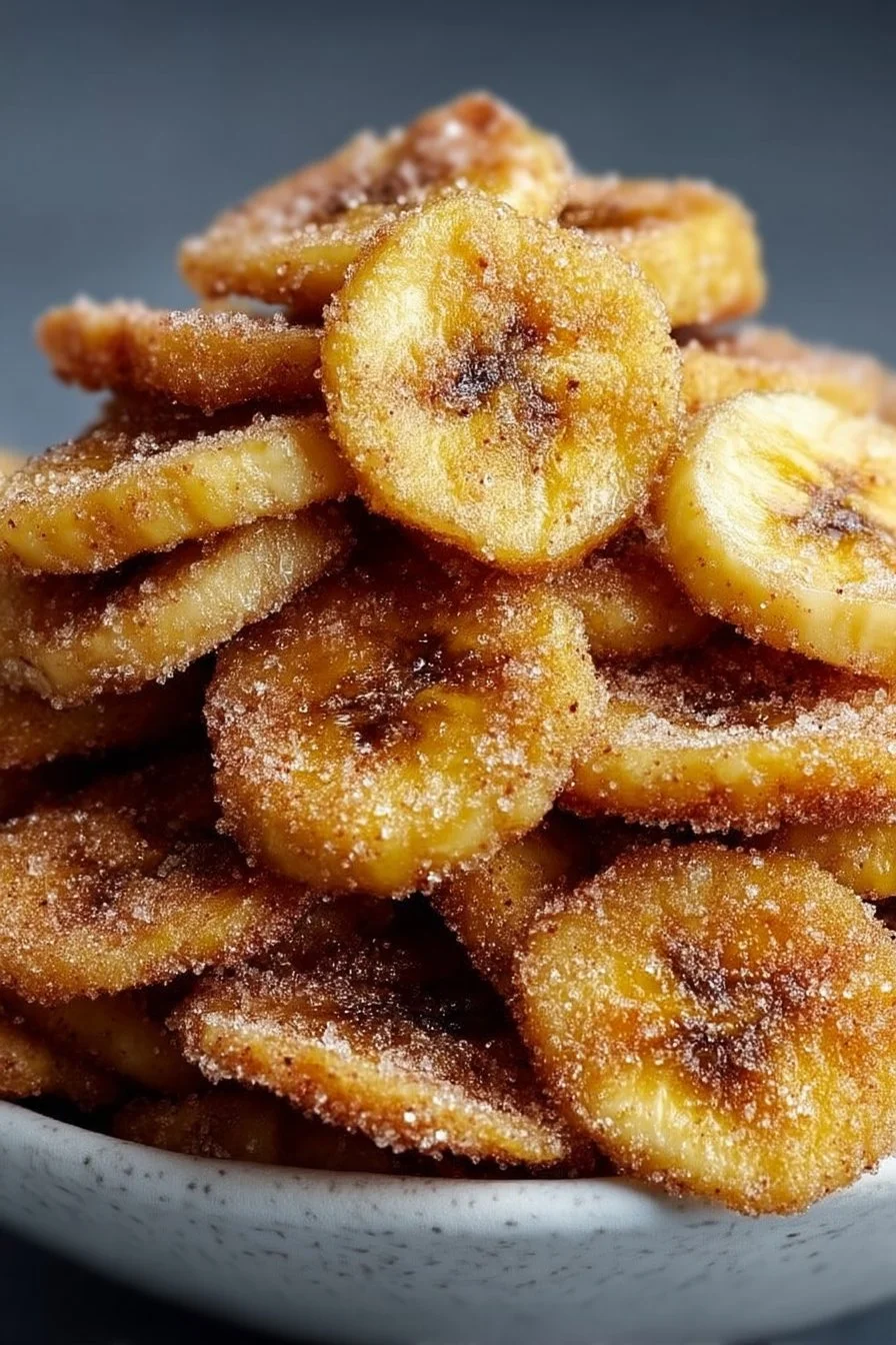 Crispy Cinnamon Sugar Banana Chips