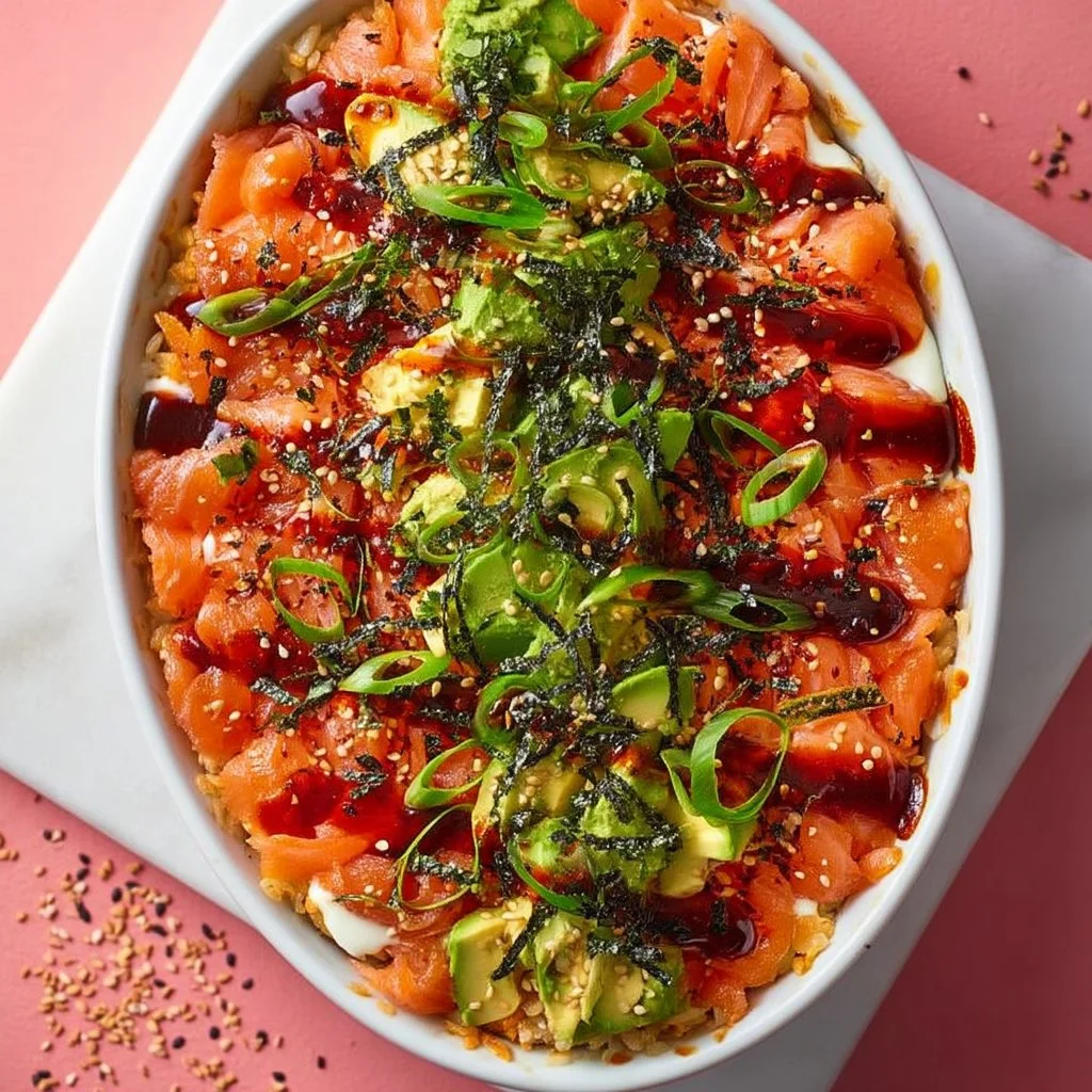 Deconstructed Salmon Roll Casserole