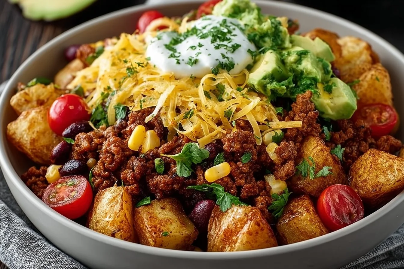 Loaded Potato Taco Bowl