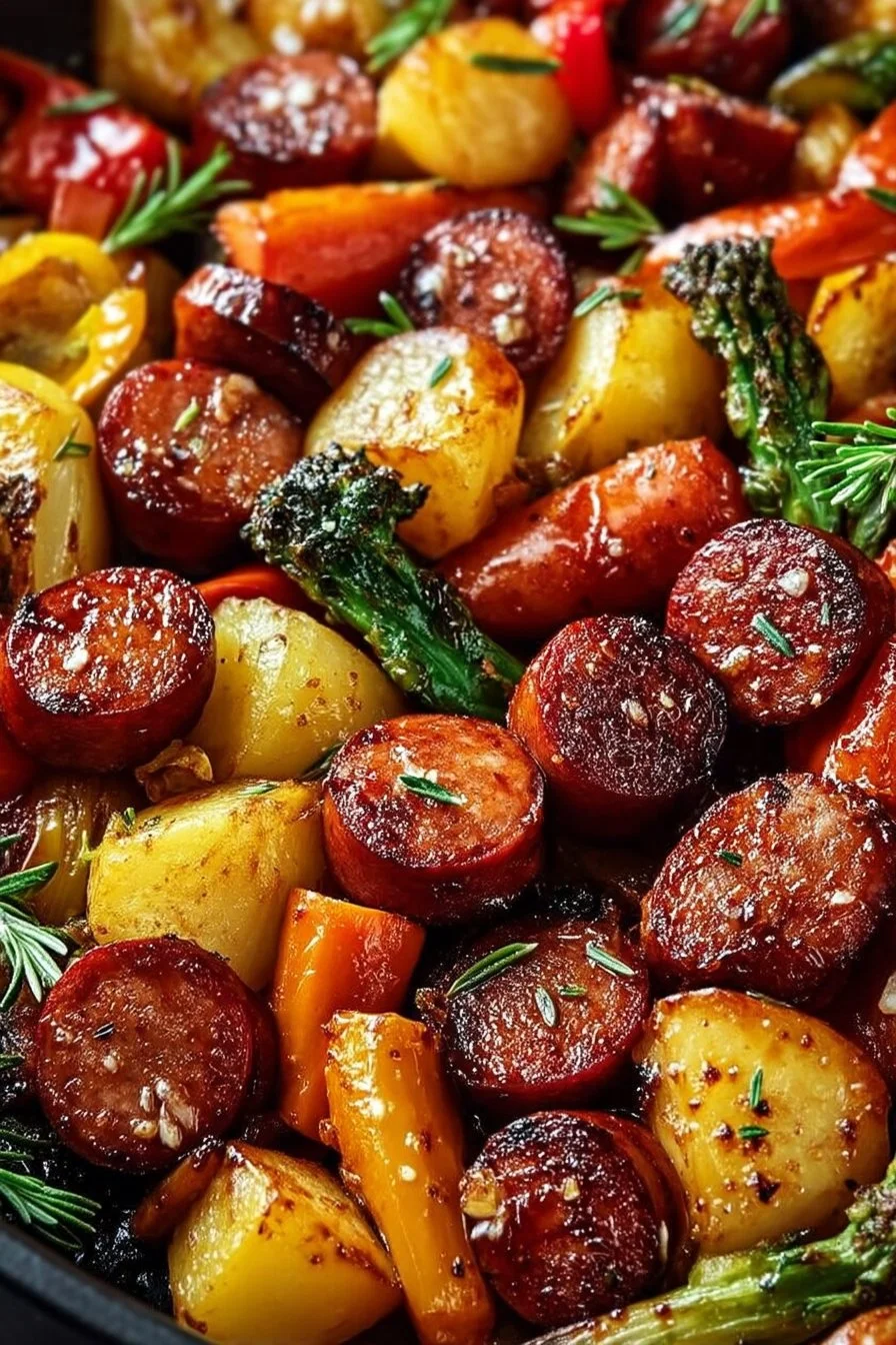 One-Pan Honey Garlic Kielbasa and Veggies