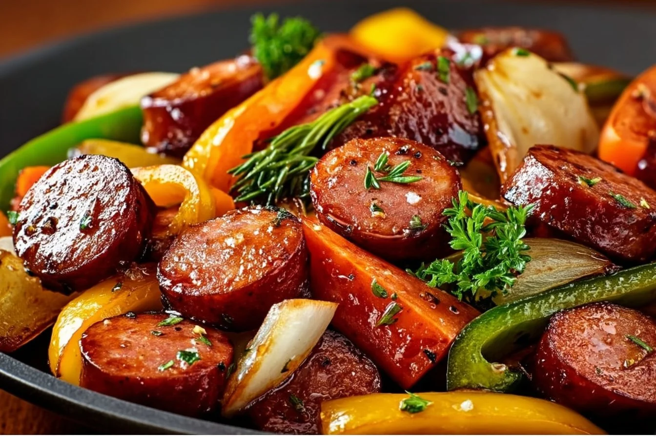 One-Pan Honey Garlic Kielbasa and Veggies