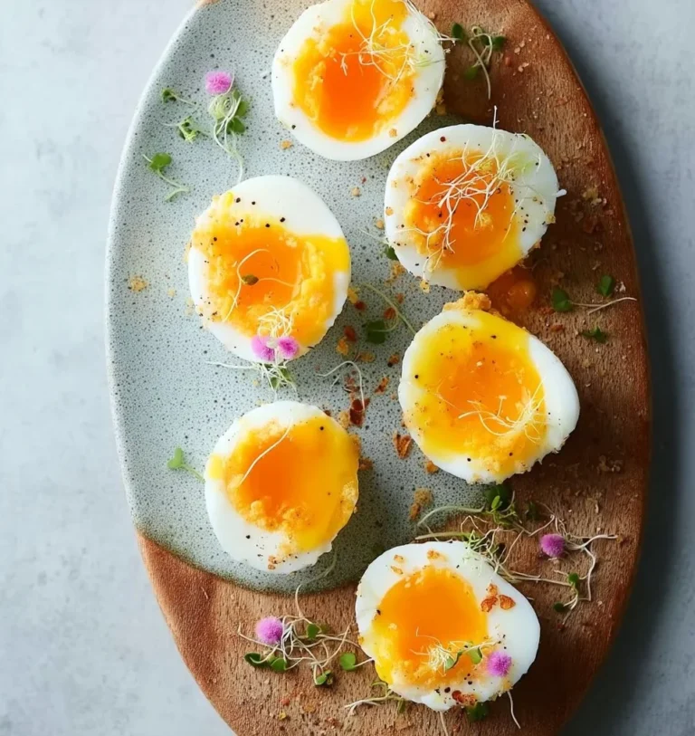 Perfectly cooked air fryer eggs, showing hard and soft boiled variations.