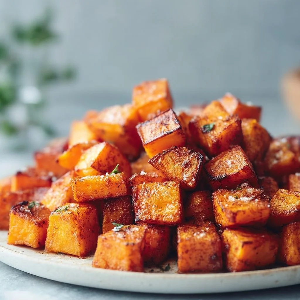Roasted Sweet Potato Cubes