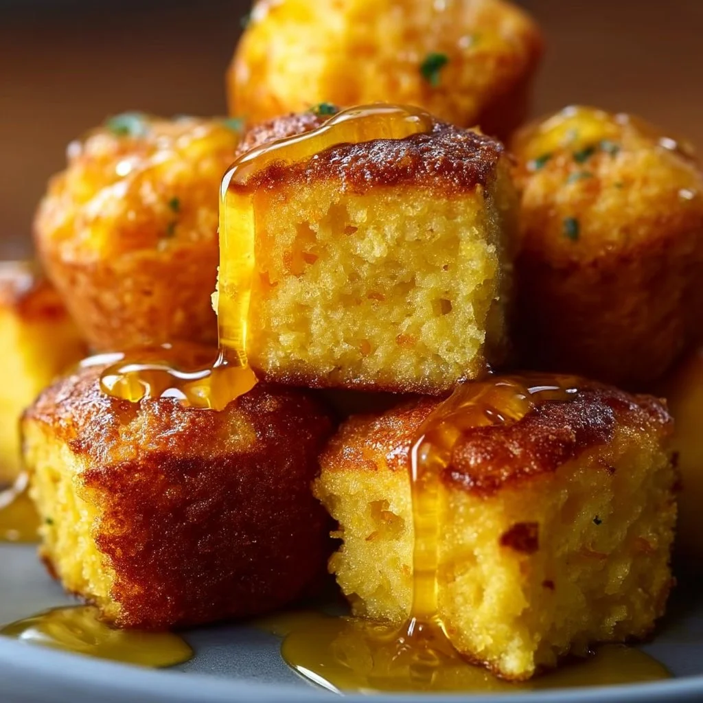 Southern-Style Honey Butter Cornbread Poppers
