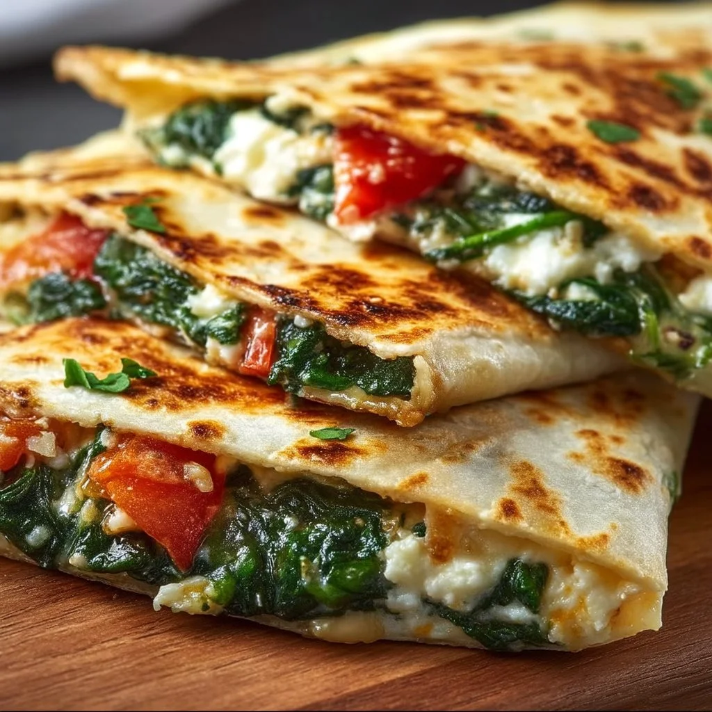 Spinach and Feta Quesadillas