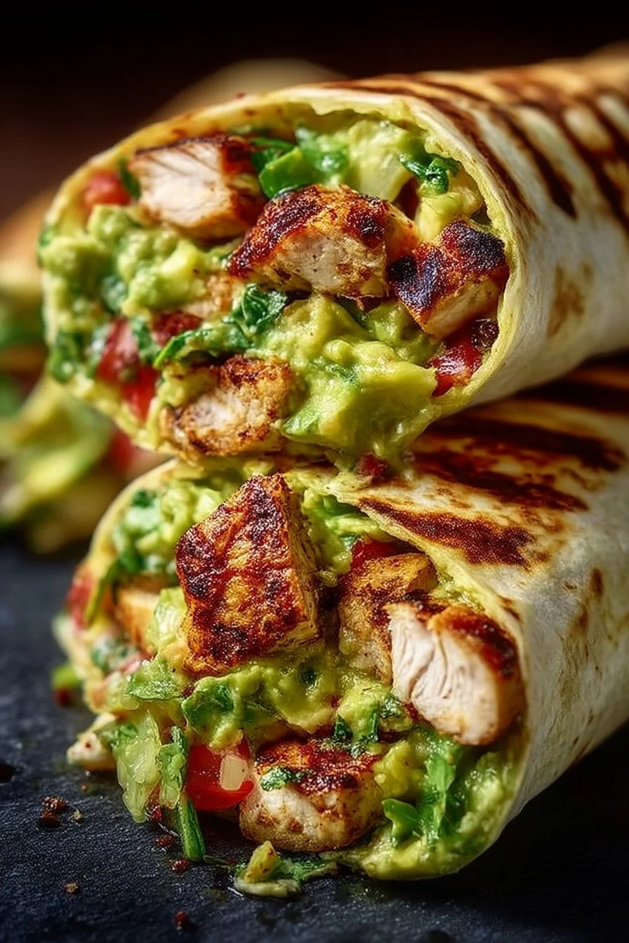 Zesty Avocado Chicken Wraps