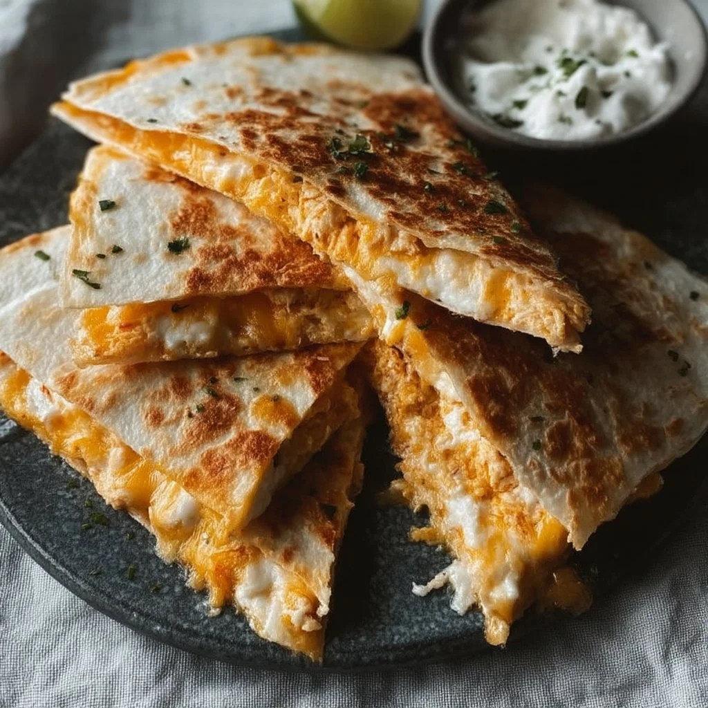 2-Minute Air Fryer Crispy Tortilla Quesadilla