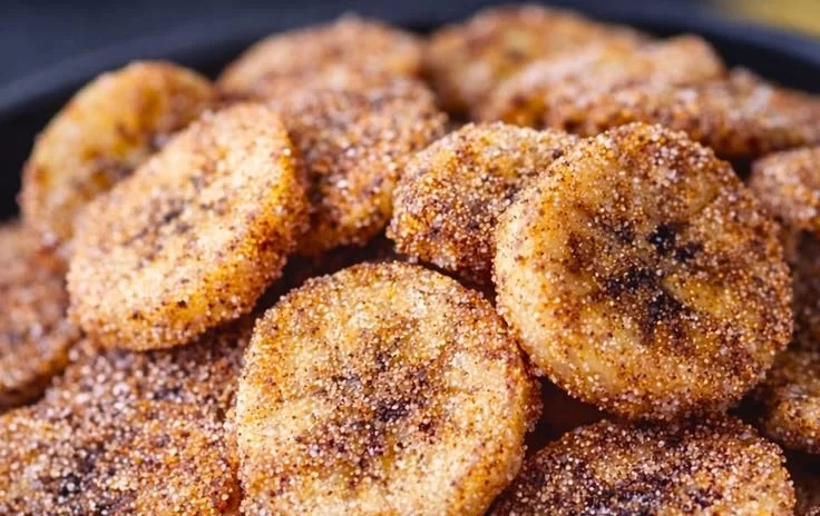 Air Fryer Banana Chips with Cinnamon Sugar