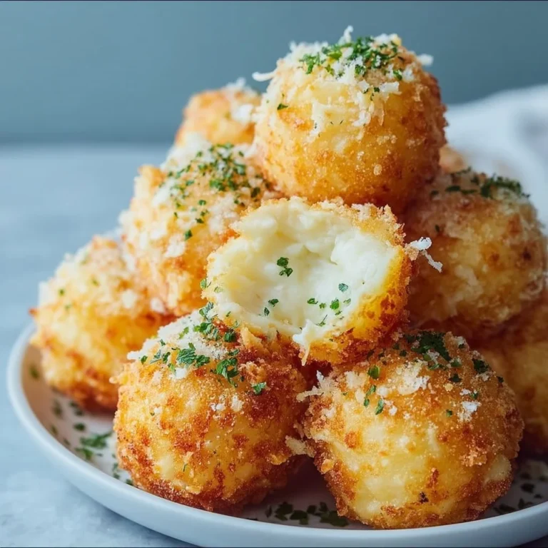 Air Fryer Cheesy Mashed Potato Balls served with dipping sauce