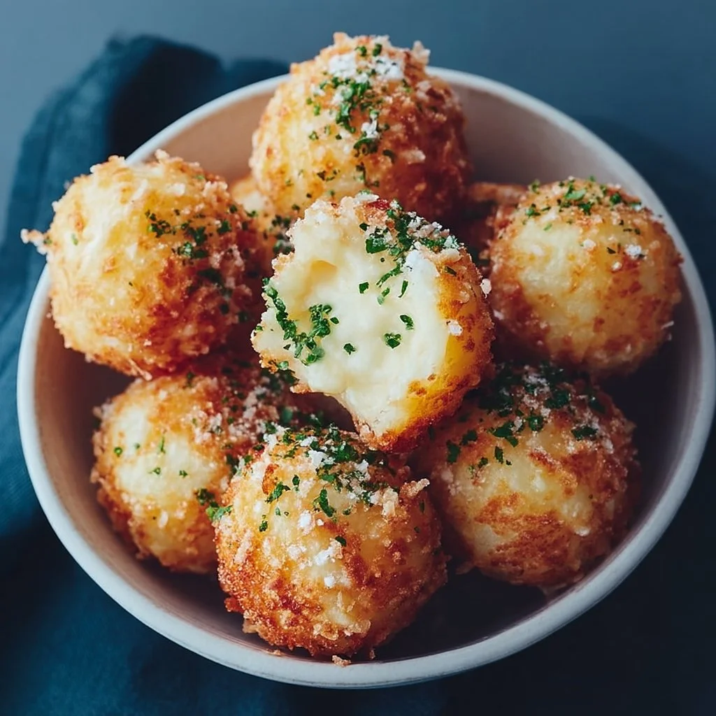 Air Fryer Cheesy Mashed Potato Balls